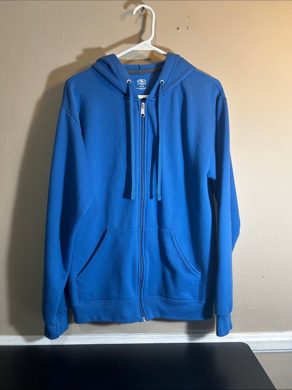 Athletic Works Royal Blue Full-Zip Hoodie Mens 38/40